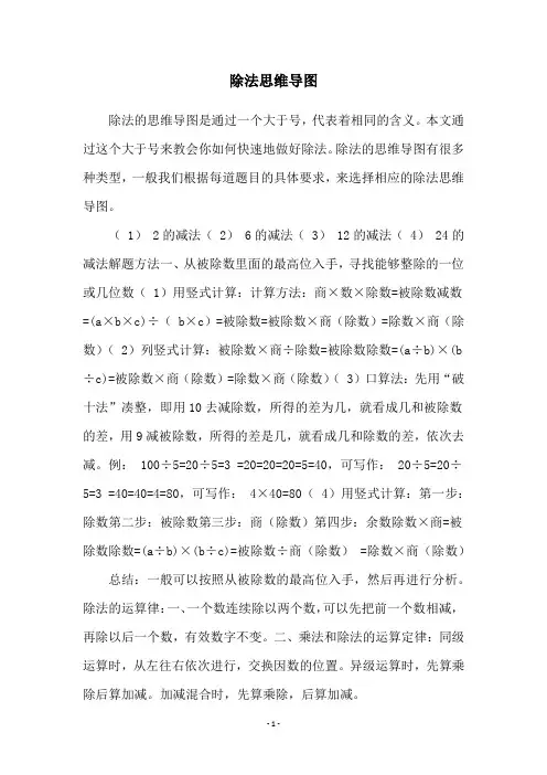 除法思维导图