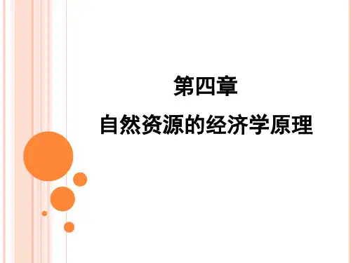 第4章 自然资源的经济学原理