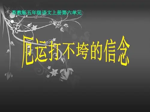 《厄运打不垮的信念》PPT课件3 (共17张PPT)