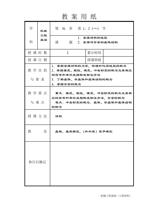 机械工程基础(工程材料)
