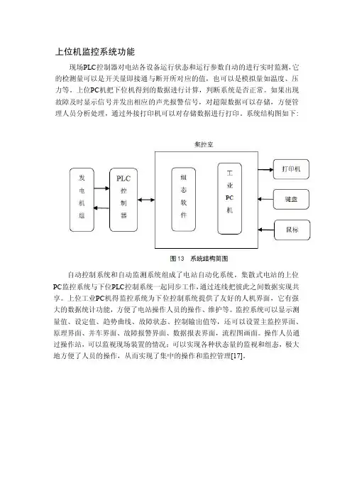 上位机监控系统功能