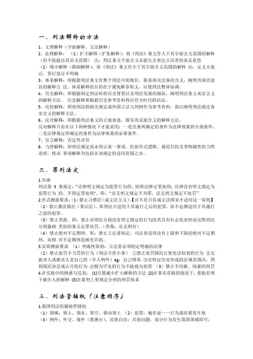 刑法考点