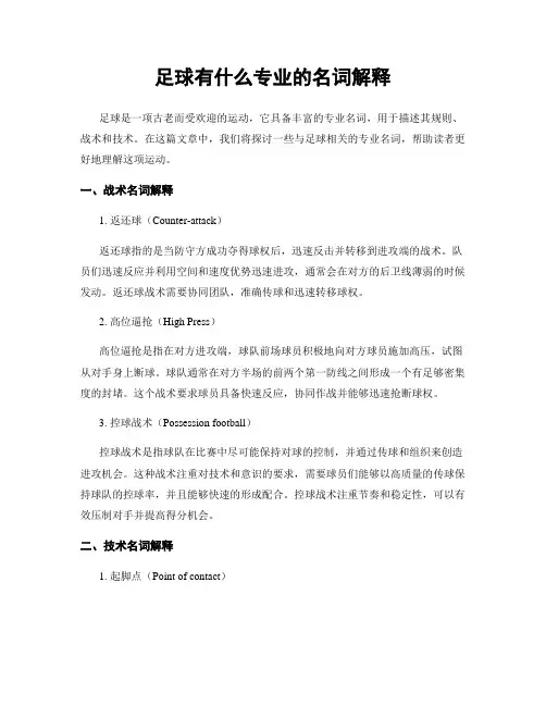 足球有什么专业的名词解释