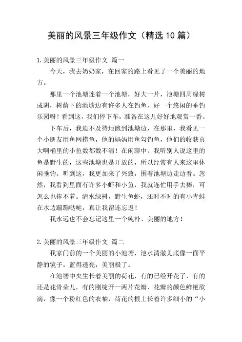 美丽的风景三年级作文(精选10篇)