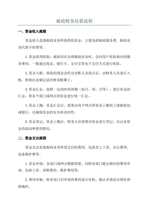邮政财务结算流程
