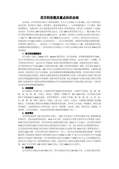 尼日利亚图及重点知识总结