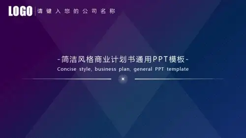 商业计划书通用PPT模板