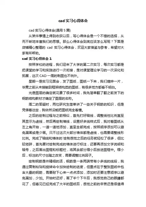 cad实习心得体会