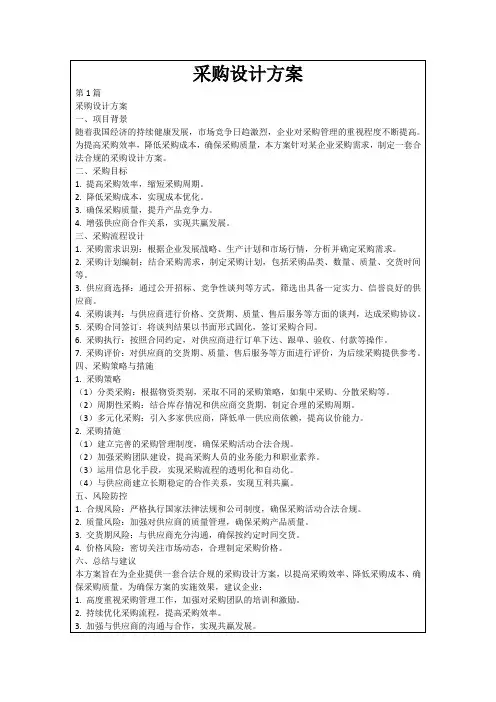 采购设计方案