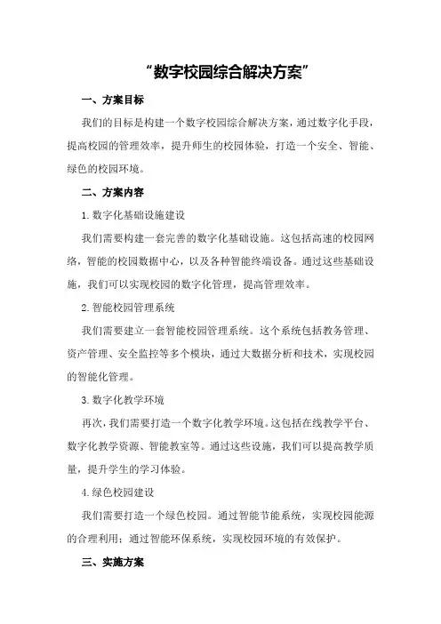 数字校园综合解决方案