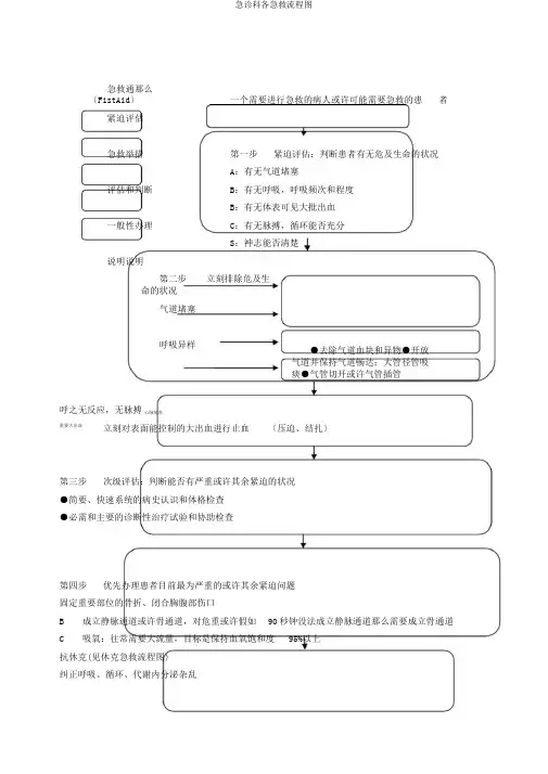 急诊科各急救流程图