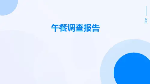 午餐调查报告