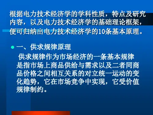 第1章 电力技术经济分析基础(1)