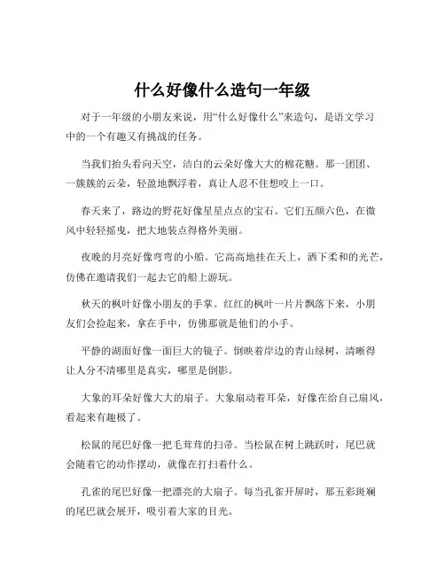 什么好像什么造句一年级