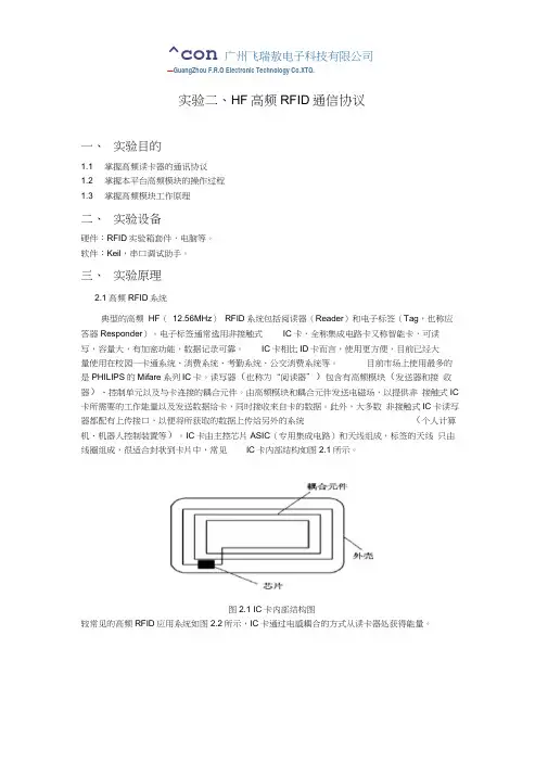 实验2、HF高频RFID通讯协议