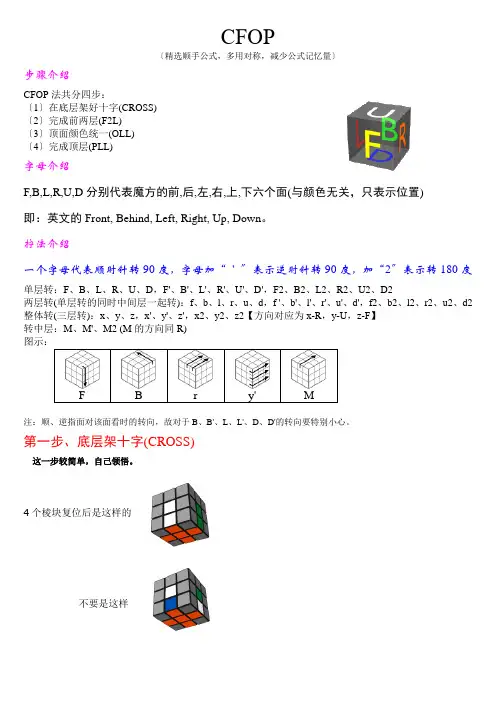 三阶魔方CFOP公式