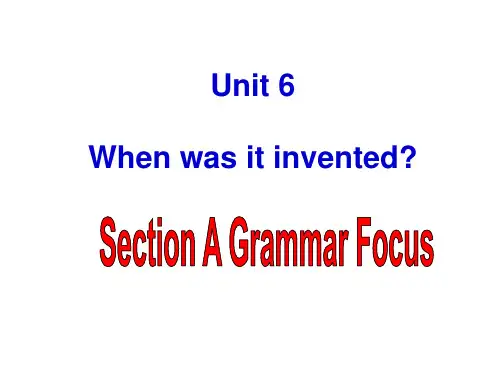 Unit6SectionA(GrammarFocus4c)课件人教版英语九年级全册