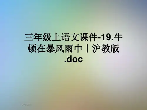 三年级上语文课件-19.牛顿在暴风雨中丨沪教版.doc