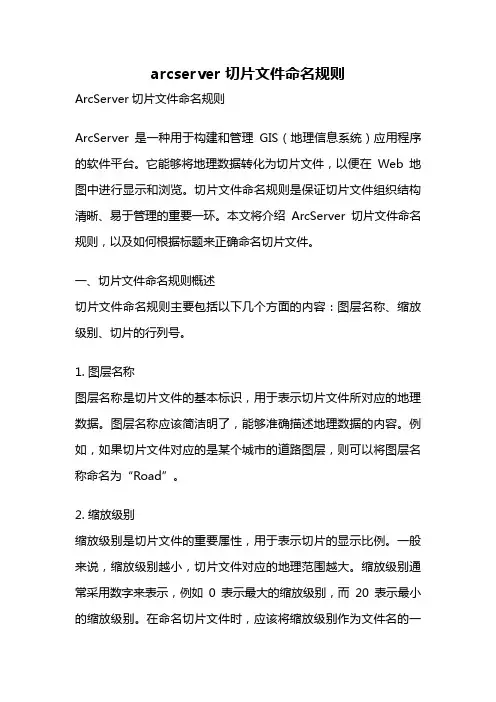 arcserver 切片文件命名规则