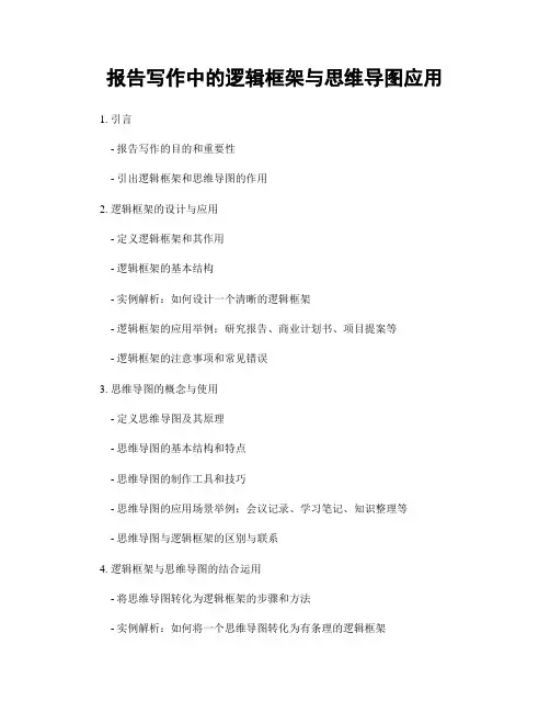 报告写作中的逻辑框架与思维导图应用