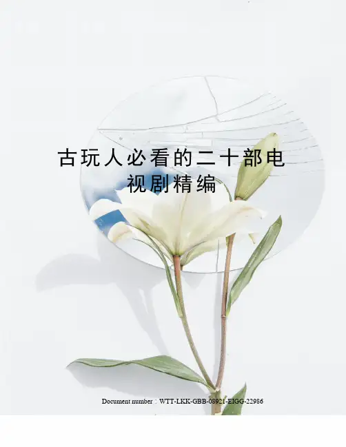 古玩人必看的二十部电视剧精编