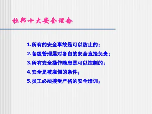 杜邦的安全文化NEW课件