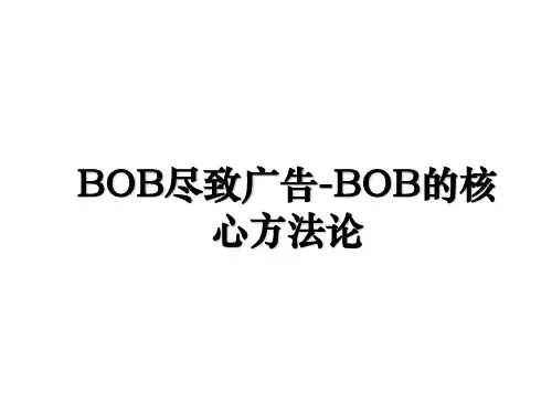 BOB尽致广告-BOB的核心方法论资料