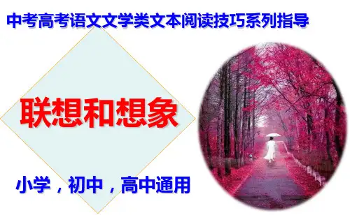 PPT《辨析使用联想和想象》中考高考语文阅读与作文技巧系列指导