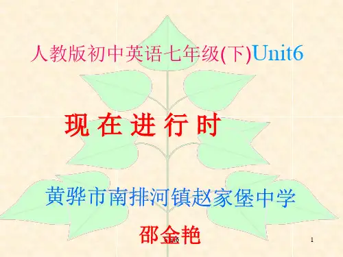 人教版初中英语七年级(下)_现在进行时_教学课件