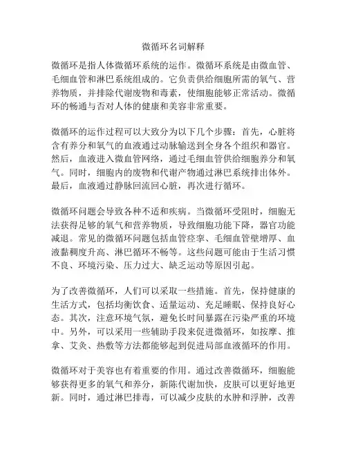 微循环名词解释
