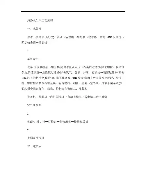纯净水生产工艺流程(精)