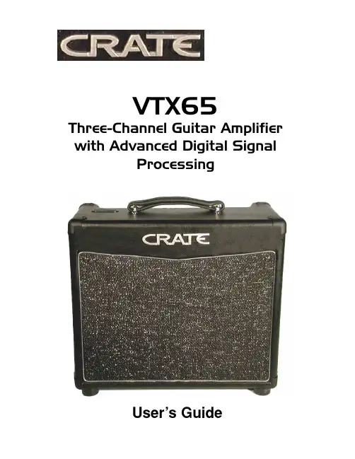 VTX65三通道电子吉他音箱高级数字信号处理器用户指南说明书