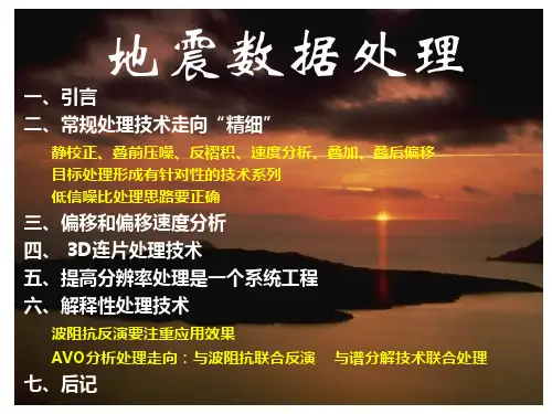 地震数据处理.ppt