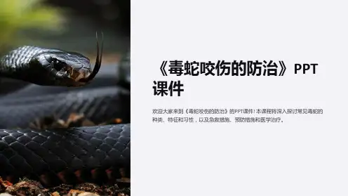 《毒蛇咬伤的防治》课件