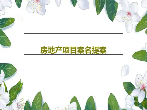 房地产项目案名提案PPT共25页