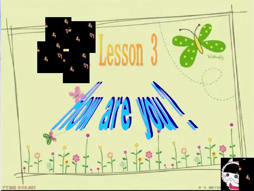 冀教版英语(一起)一年级上册Unit 1 Lesson 3 How Are You 课件
