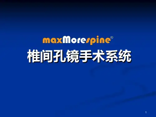 maxMorespine椎间孔镜手术系统PPT课件