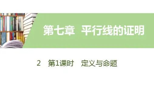 2 第1课时 定义与命题
