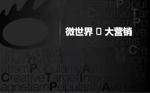 新浪微博营销全面讲解ppt 65p