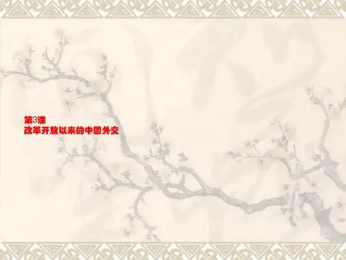人教版历史必修一 改革开放以来的中国外交课件