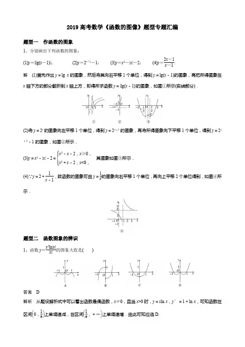 2019高考数学《函数的图像》题型专题汇编