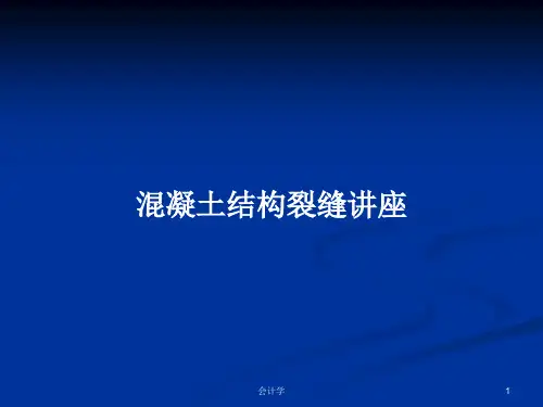 混凝土结构裂缝讲座PPT学习教案