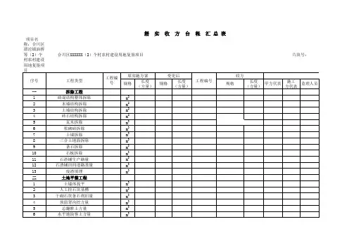 土地复垦验收台账表