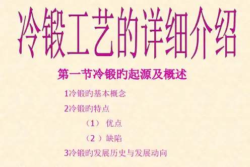 冷锻工艺的详细介绍