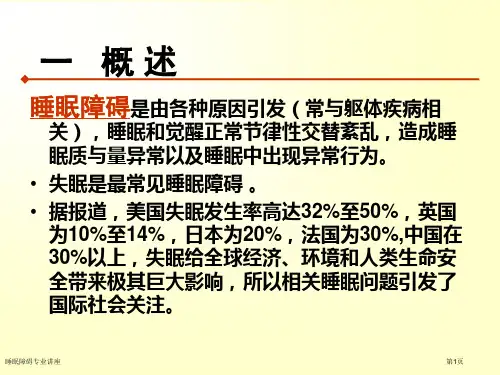 睡眠障碍专业讲座
