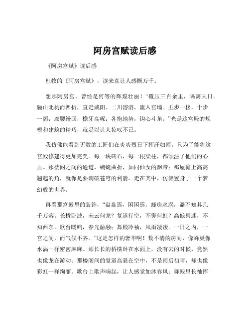 阿房宫赋读后感