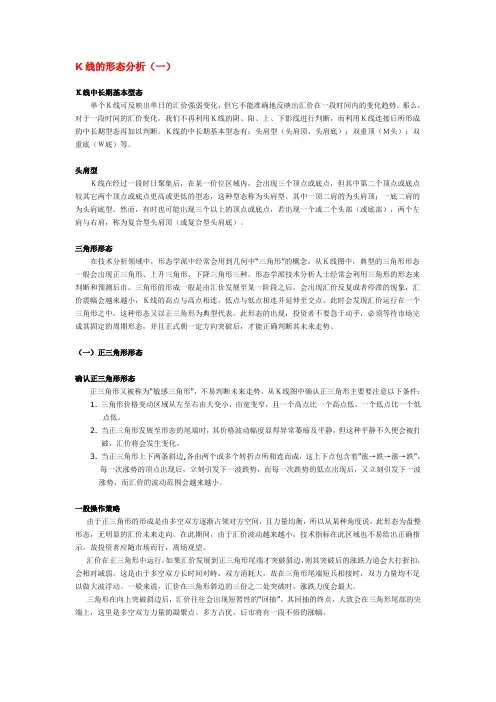 K线的形态分析