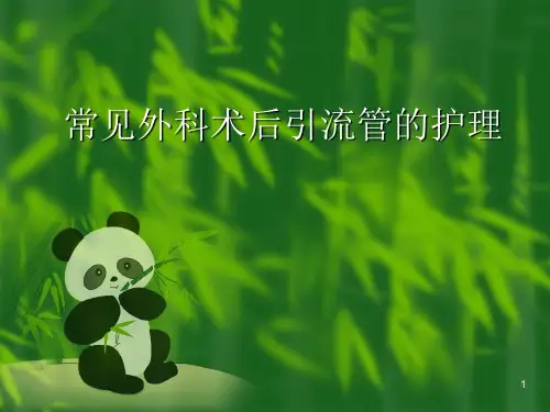 常见外科术后引流管的护理ppt课件