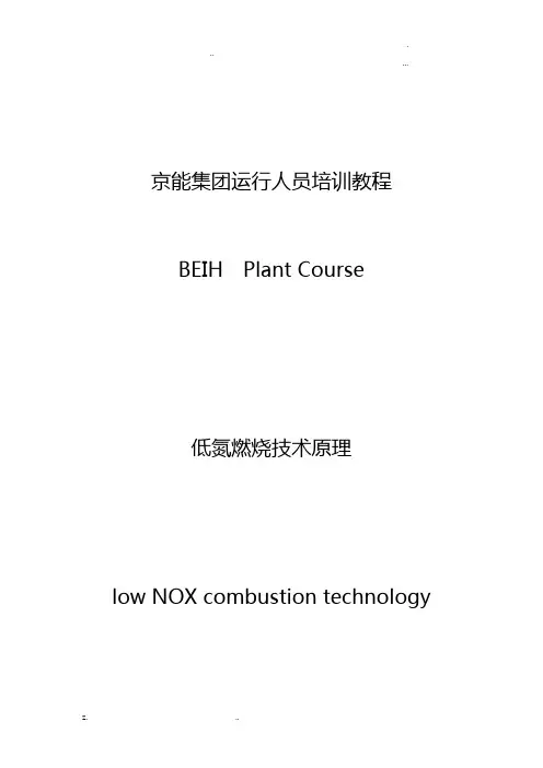 4低氮燃烧技术原理-培训教程
