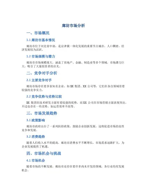 廊坊市场分析